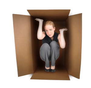 employee in box